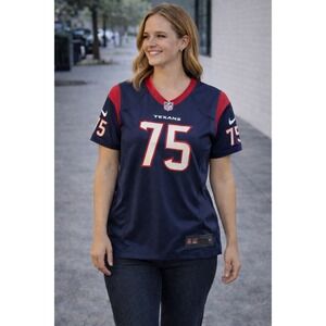 Houston Texans Wilfork #75 Jersey XL Women's Nike NFL On Field‎ Blue Red